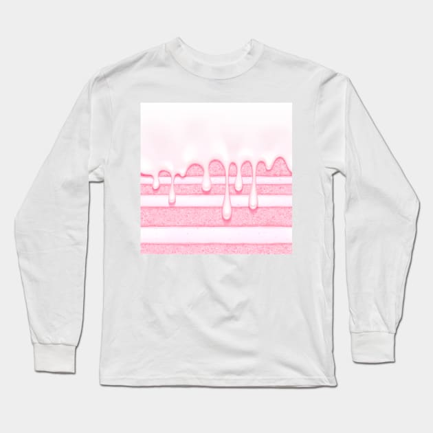 Pink Strawberry Birthday Cake Long Sleeve T-Shirt by NewburyBoutique